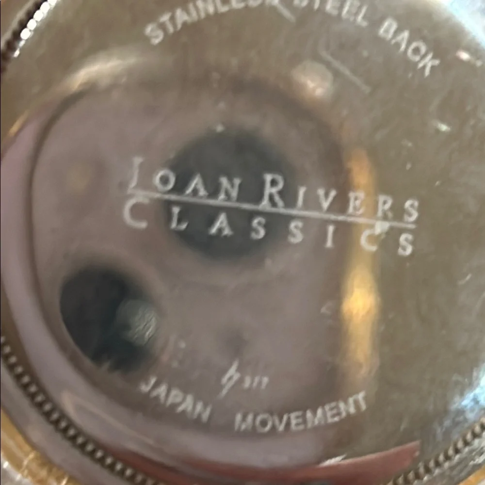 Vintage Joan Rivers Gold Quartz Watch With Leather Band
